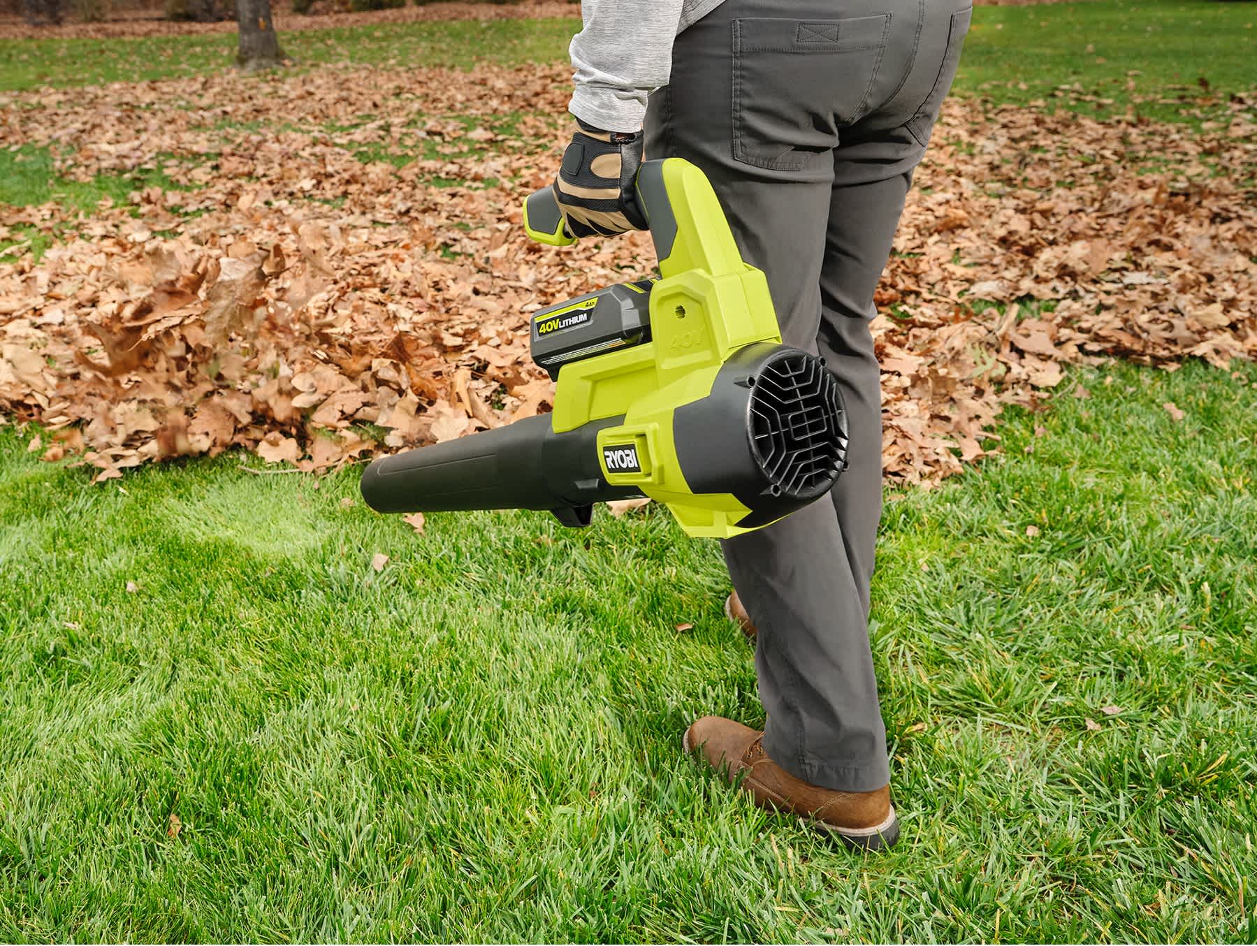 Product Features Image for 40V LITHIUM-ION CORDLESS 450 CFM AXIAL LEAF BLOWER (TOOL ONLY).