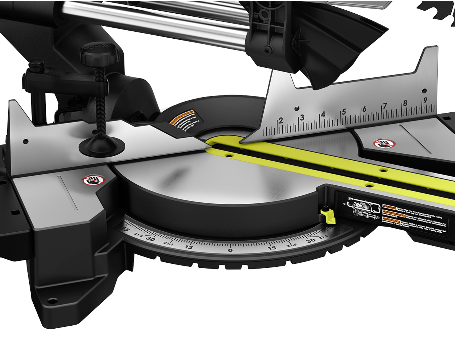 Product Features Image for 18V ONE+ HP BRUSHLESS 10" SLIDING COMPOUND MITER SAW KIT.
