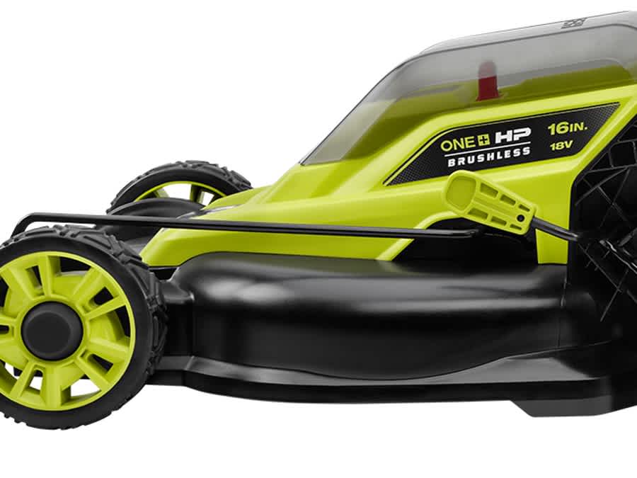 Product Features Image for 18V ONE+ HP BRUSHLESS 16” LAWN MOWER KIT.