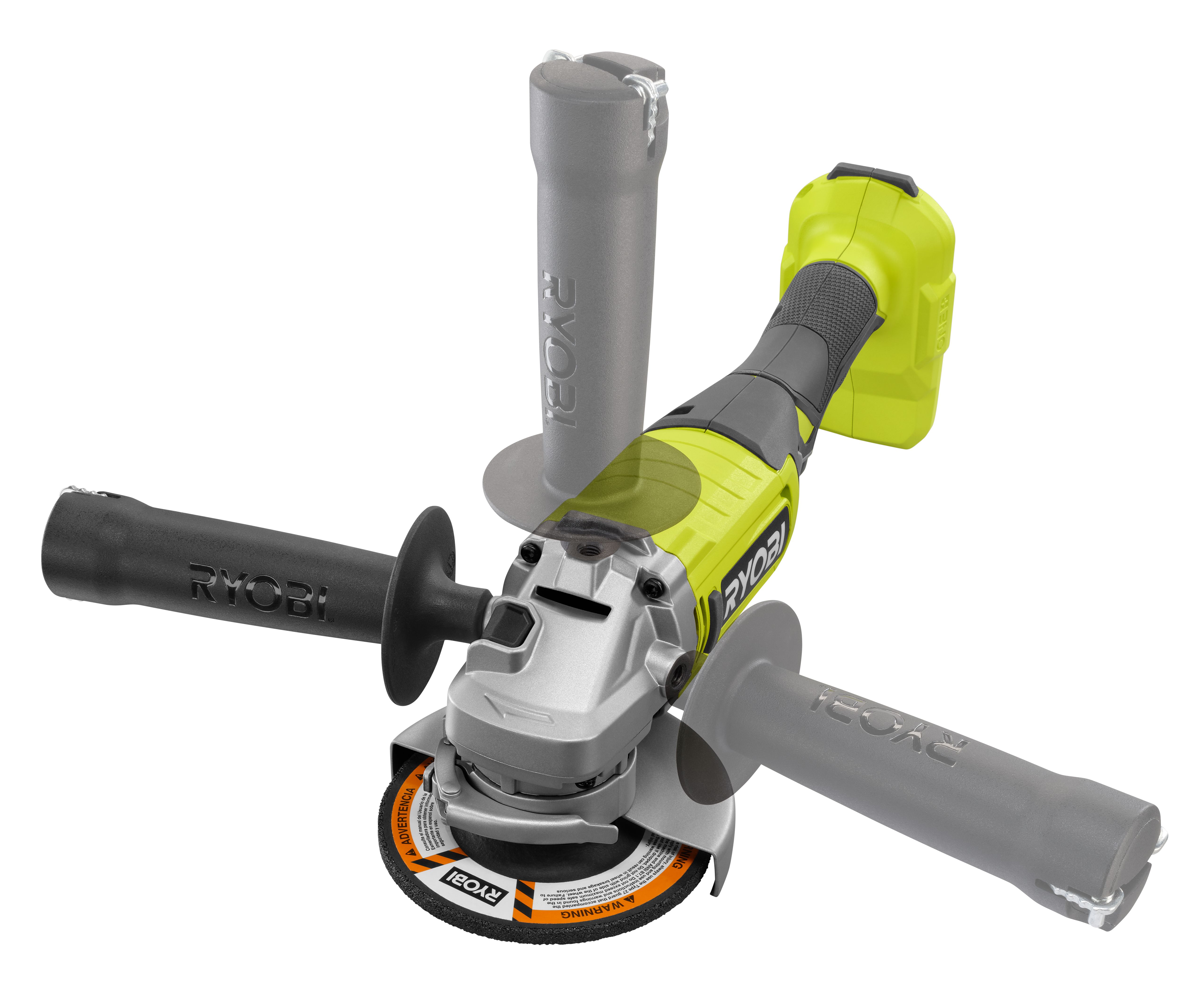 Product Features Image for 18V ONE+ 4-1/2" ANGLE GRINDER (TOOL ONLY).