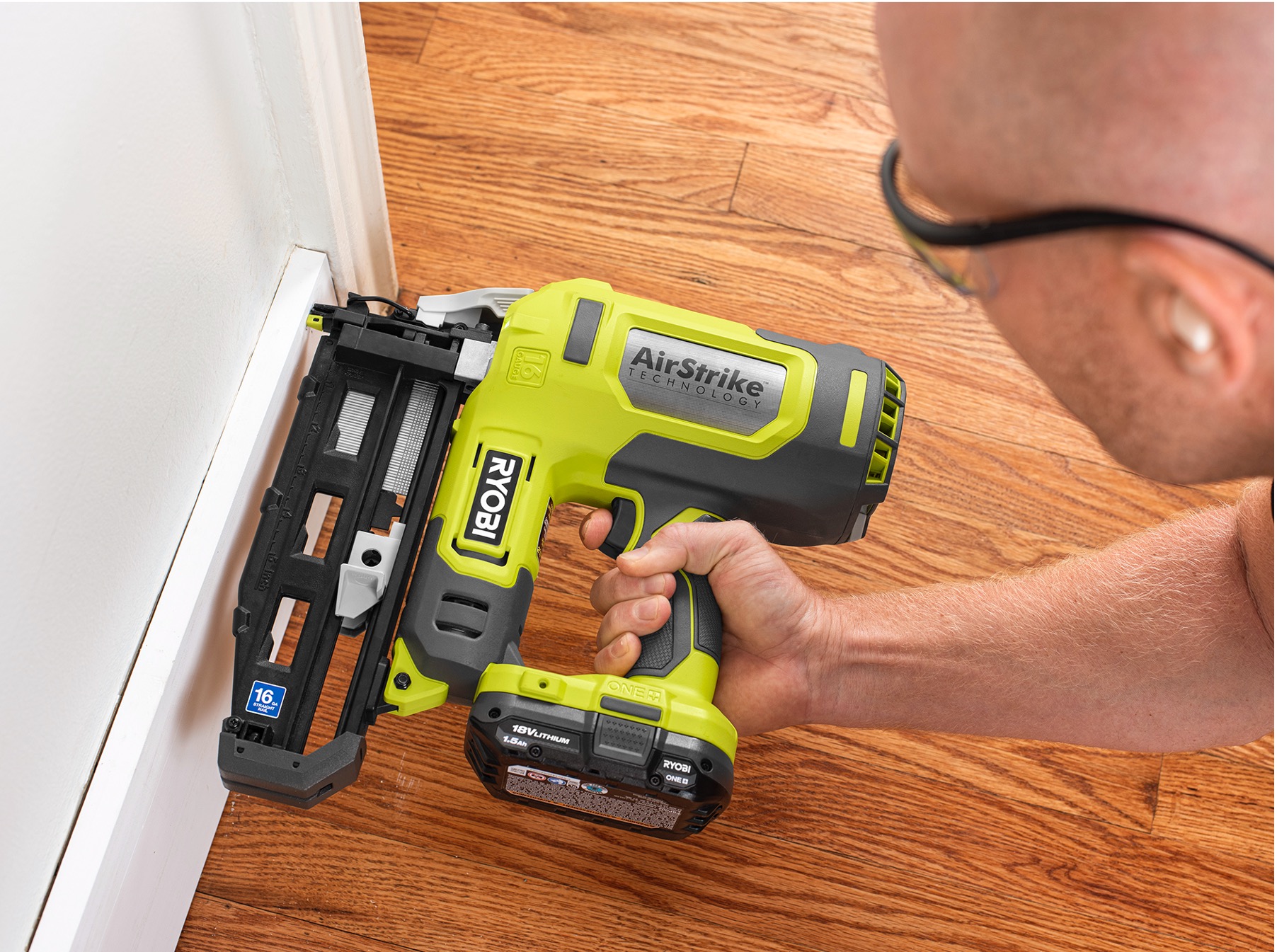 Ryobi 18v straight 2024 finish nailer