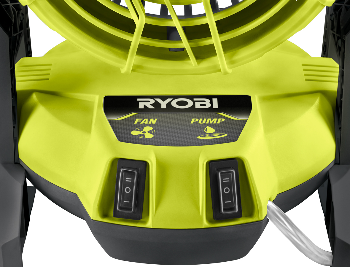 Product Features Image for 18V ONE+ BUCKET TOP MISTING FAN KIT.