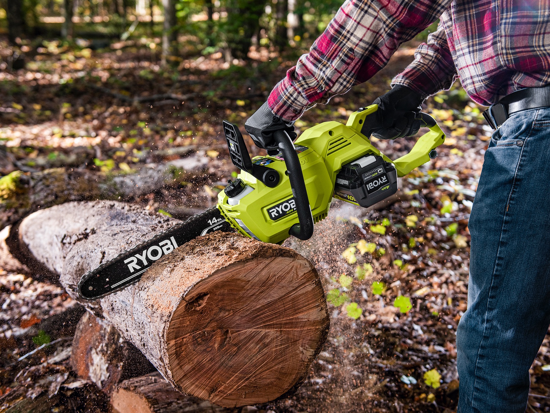 Ryobi 40 deals volt pole chainsaw