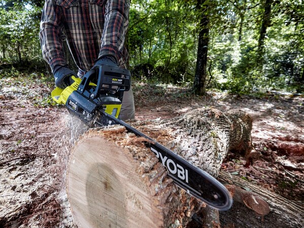 Ryobi chainsaw store with battery