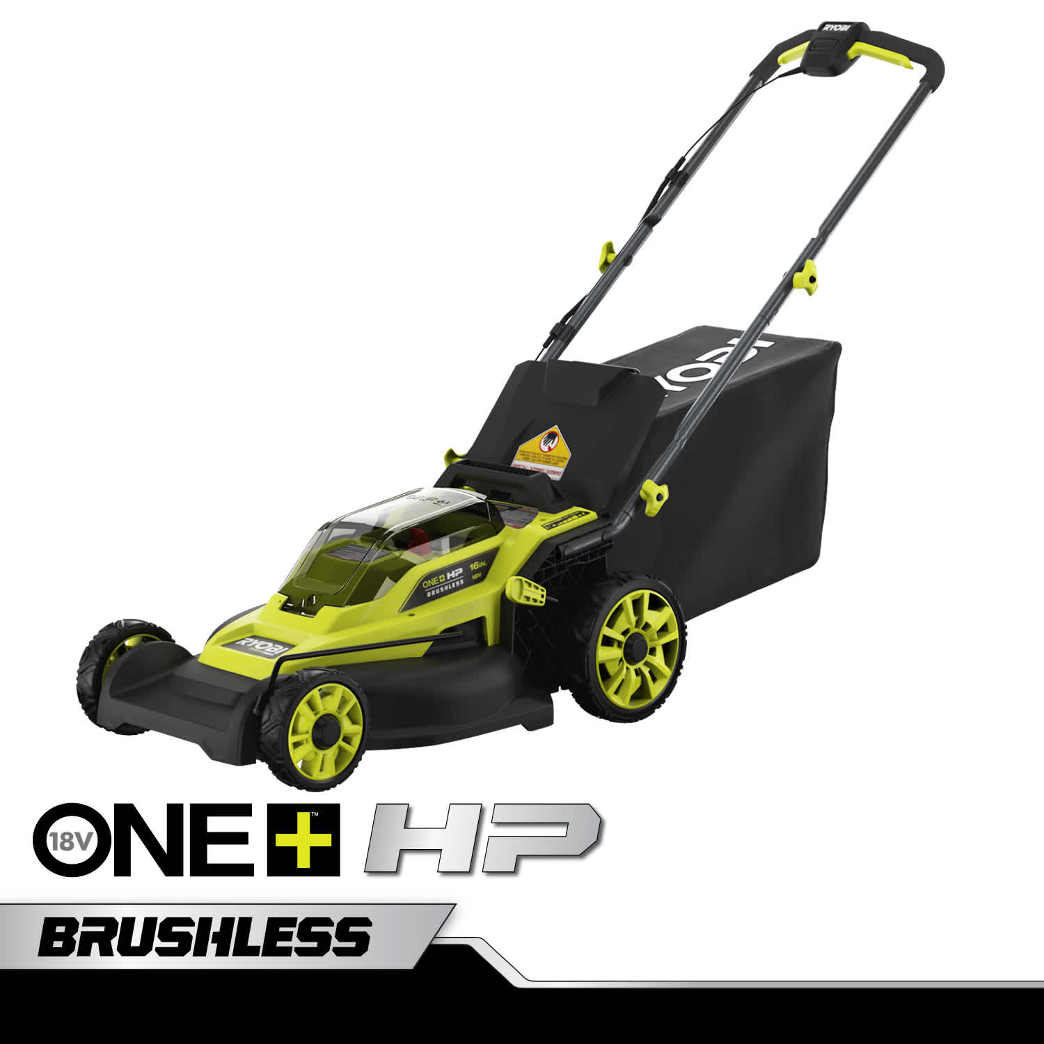 Feature Image for 18V ONE+ HP Brushless Cordless 16-inch Walk-Behind Push Lawn Mower.