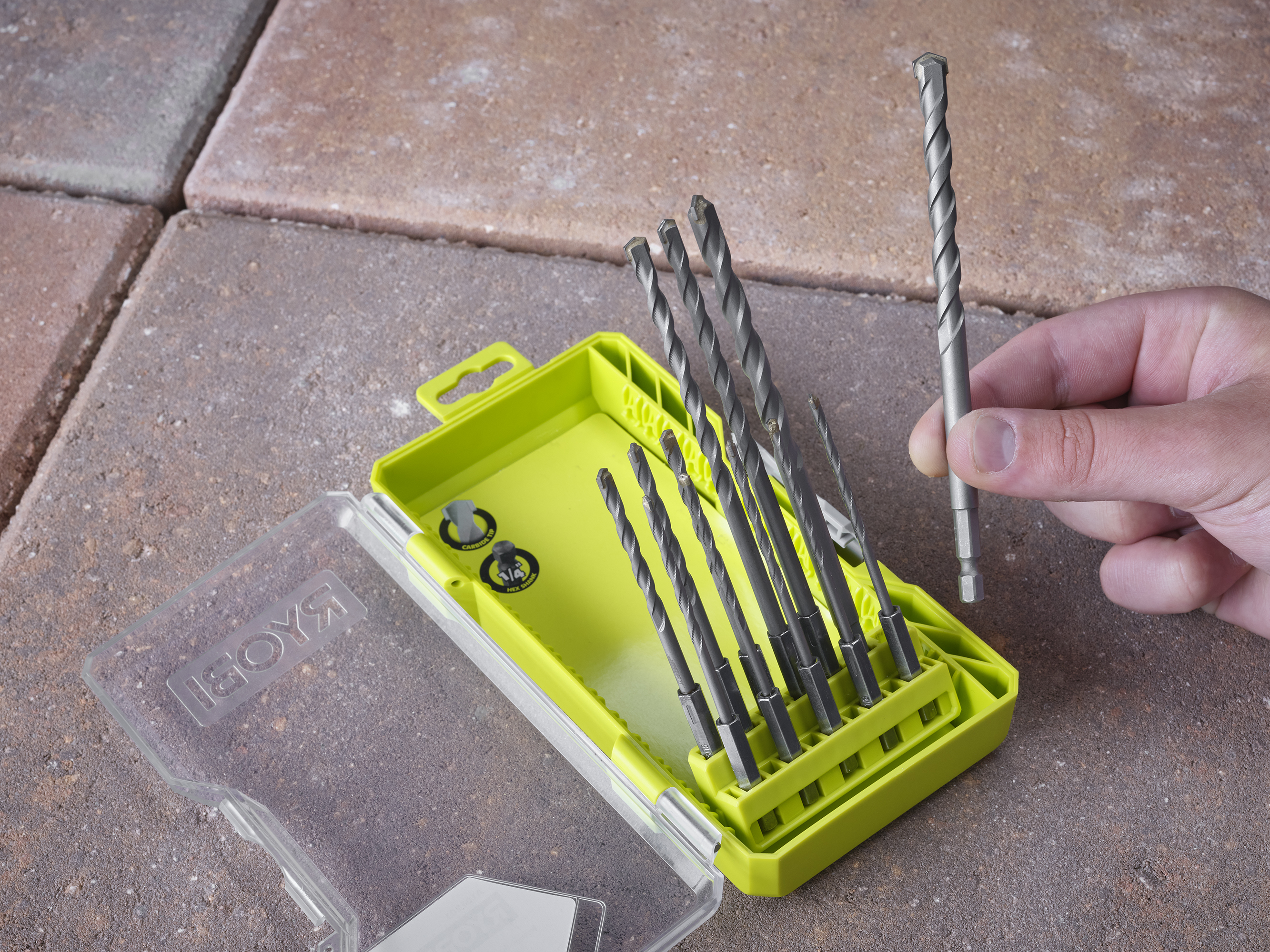 12 PC. Masonry Drill Bit Set - RYOBI Tools