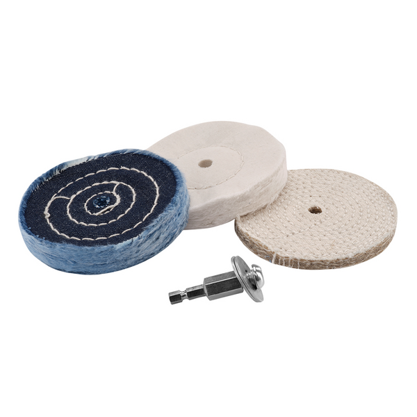 4 PC. 4" BUFFING AND POLISHING WHEEL SET