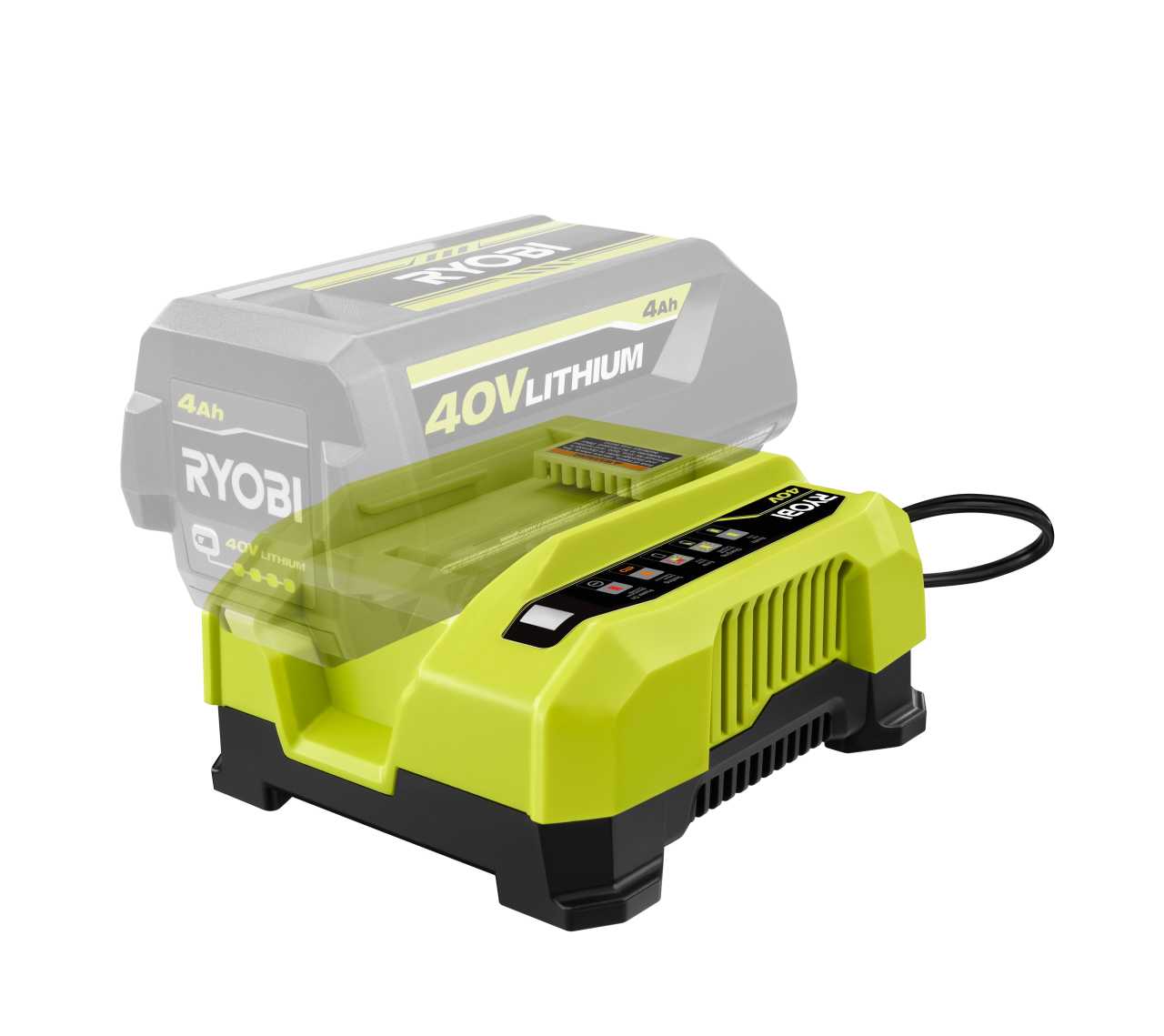 Product Features Image for 40V LITHIUM-ION 4.0AH BATTERY AND RAPID CHARGER.