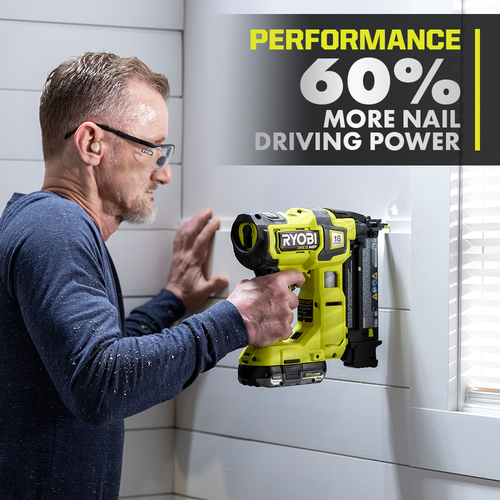 RYOBI ONE+ 18V 18-Gauge Cordless AirStrike Brad Nailer P321 with Battery  and Charger (Bulk Packaged), P321Kit - Amazon.com