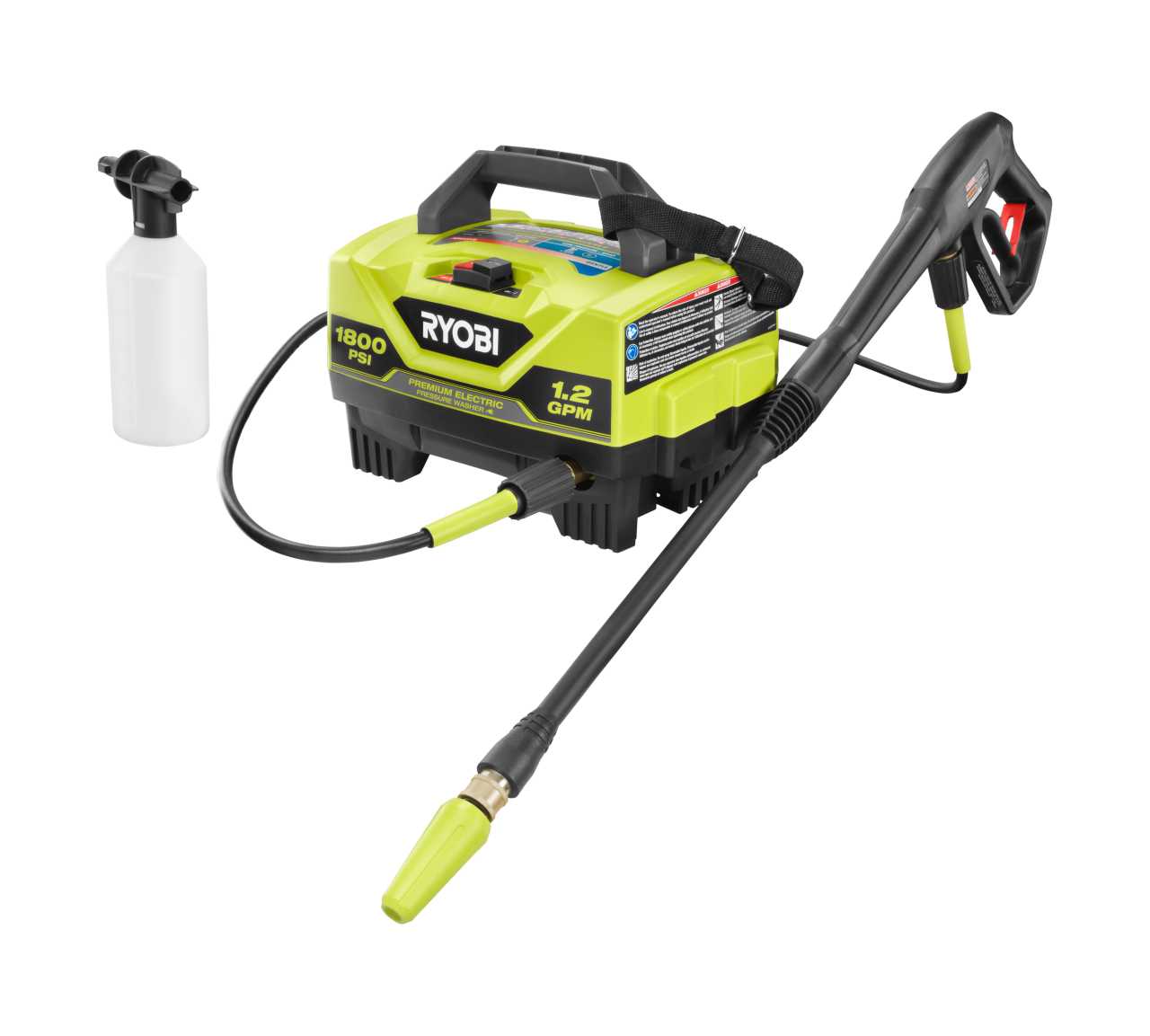 Feature Image for 1800 PSI 1.2 GPM Cold Water Electric Pressure Washer.