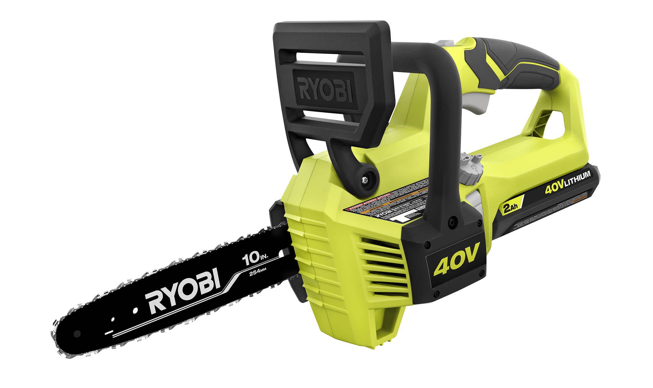 Product Features Image for RYOBI 40V 10" CHAINSAW (TOOL ONLY).