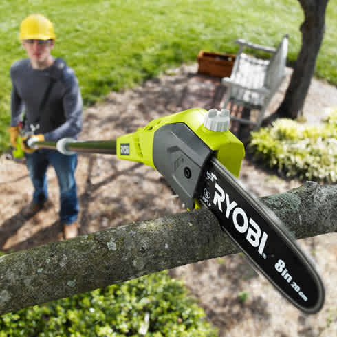 Product Features Image for 18V ONE+™ 8" Pole Saw with 1.3Ah Battery & Charger.
