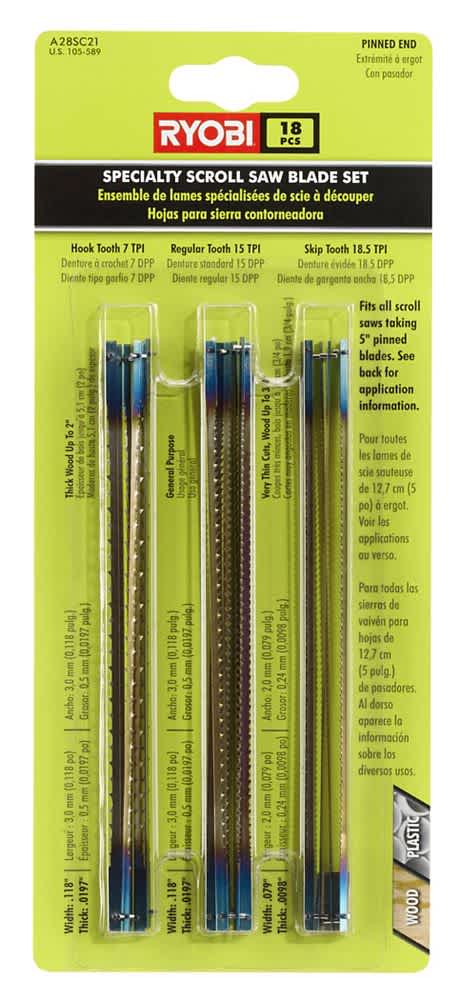 Feature Image for Regular Tooth Scroll Saw Blades Assortment (18-Piece).