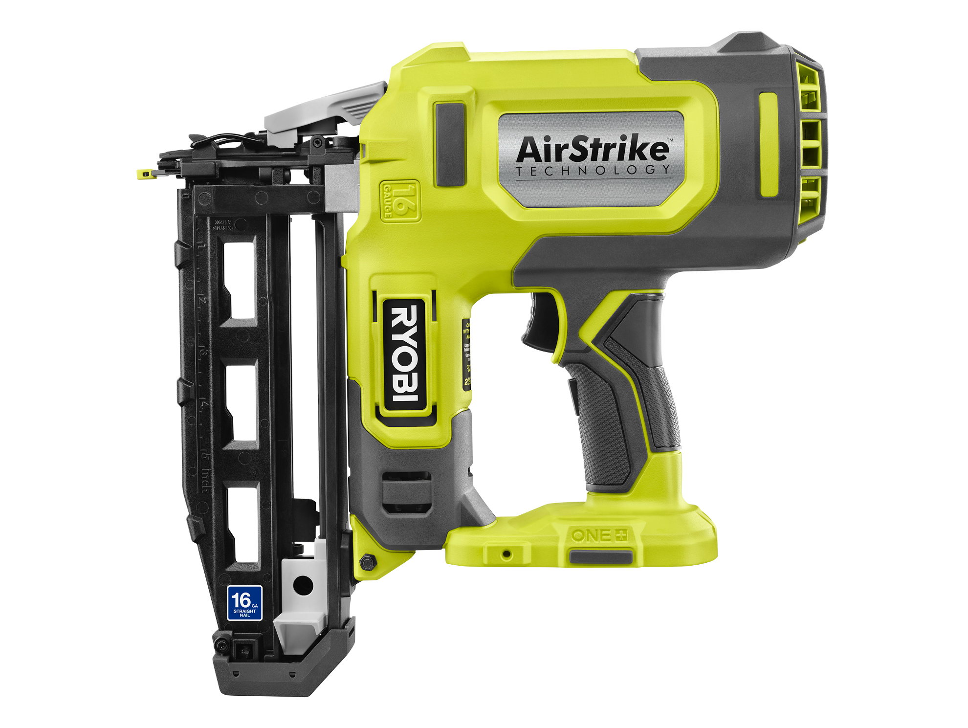 Product Features Image for 18V ONE+ AIRSTRIKE 16GA FINISH NAILER KIT (BATTERY AND CHARGER).