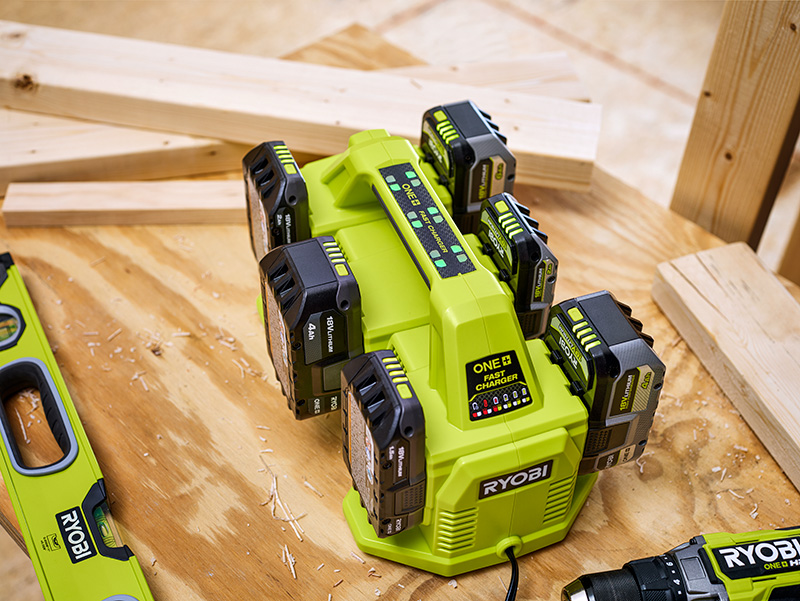 Product Features Image for 18V ONE+ 6-PORT FAST CHARGER.