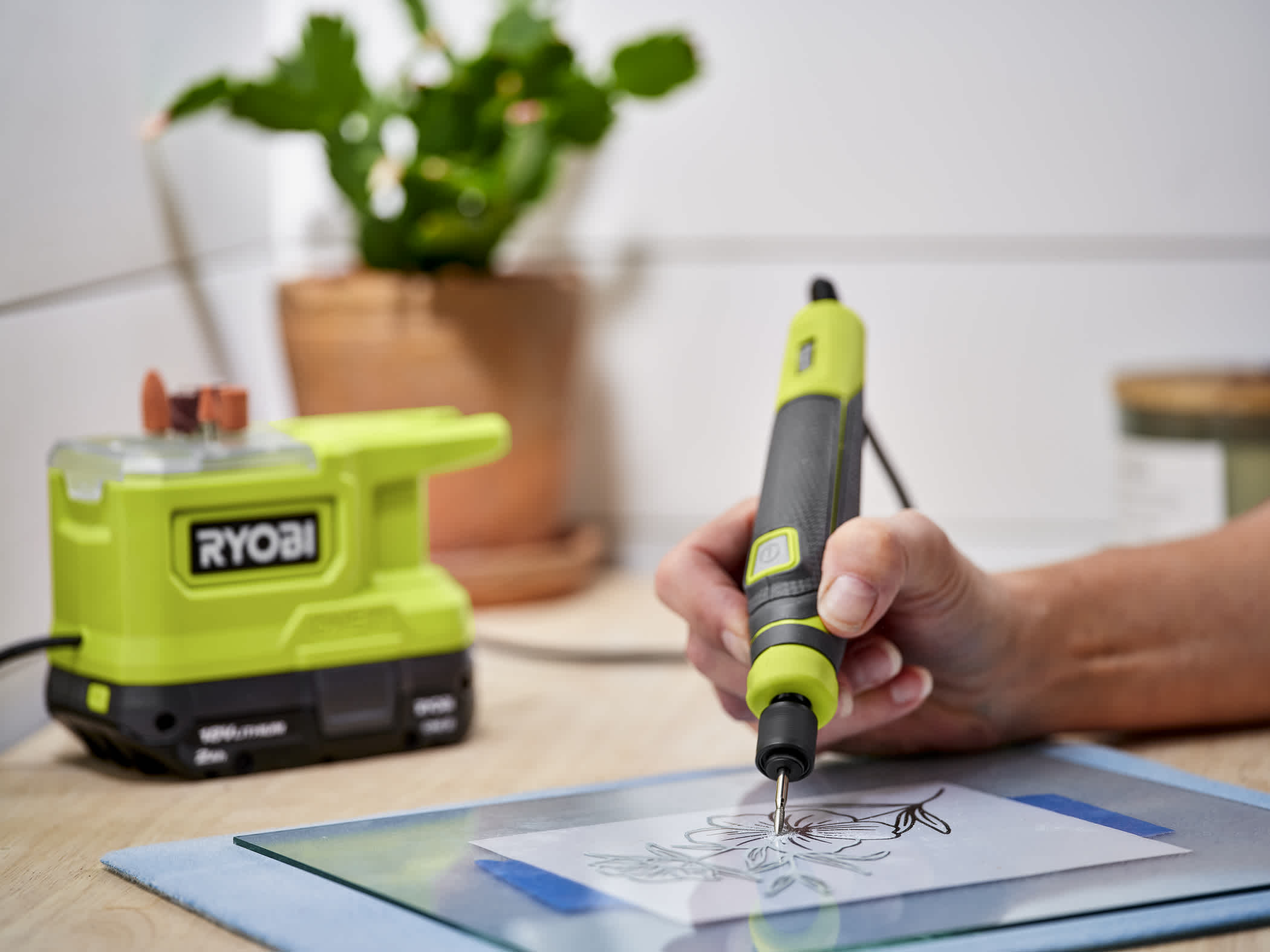 Product Features Image for 18V ONE+ PRECISION CRAFT ROTARY TOOL KIT.