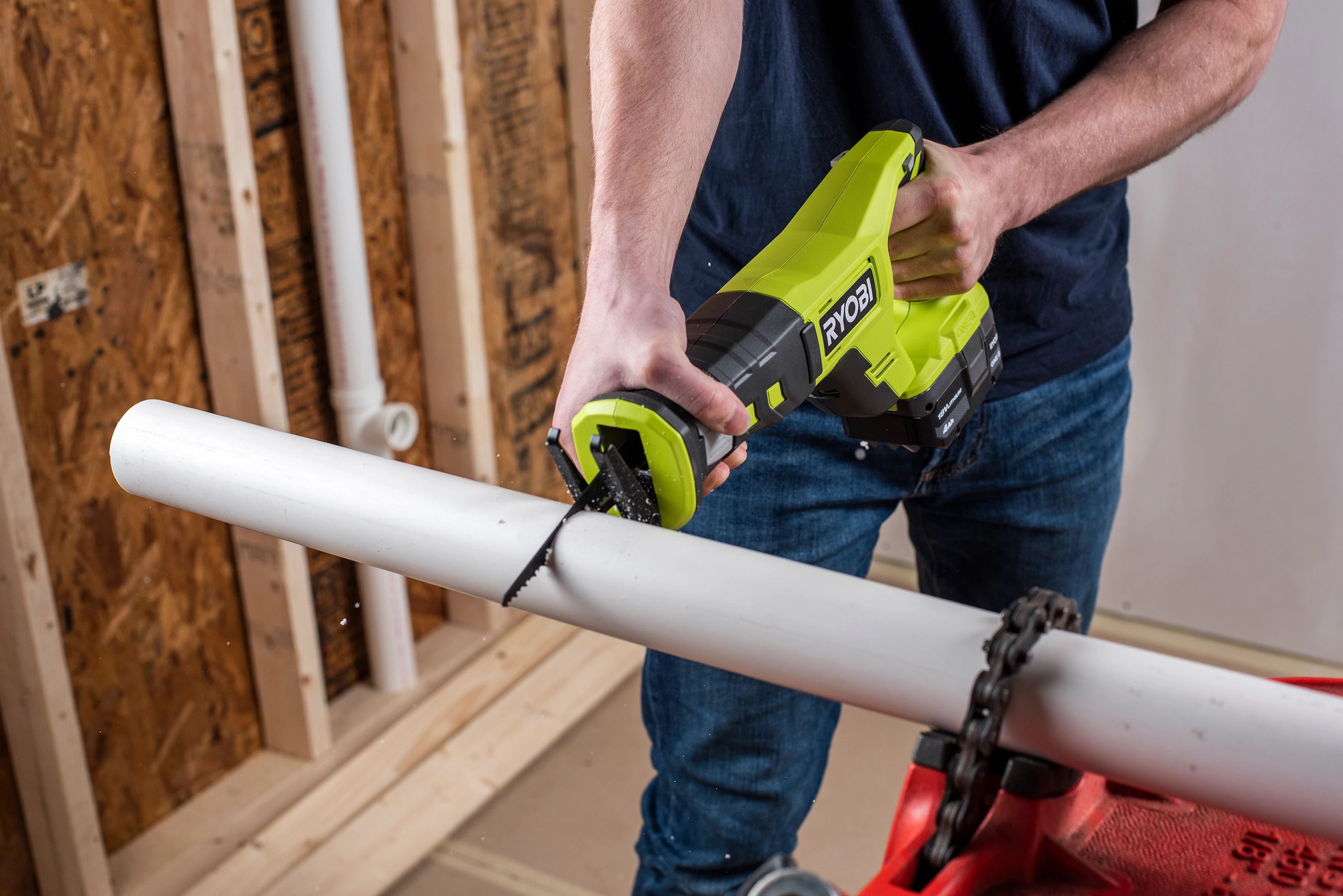 Product Features Image for 18V ONE+ CORDLESS 5-TOOL KIT WITH MITRE SAW.