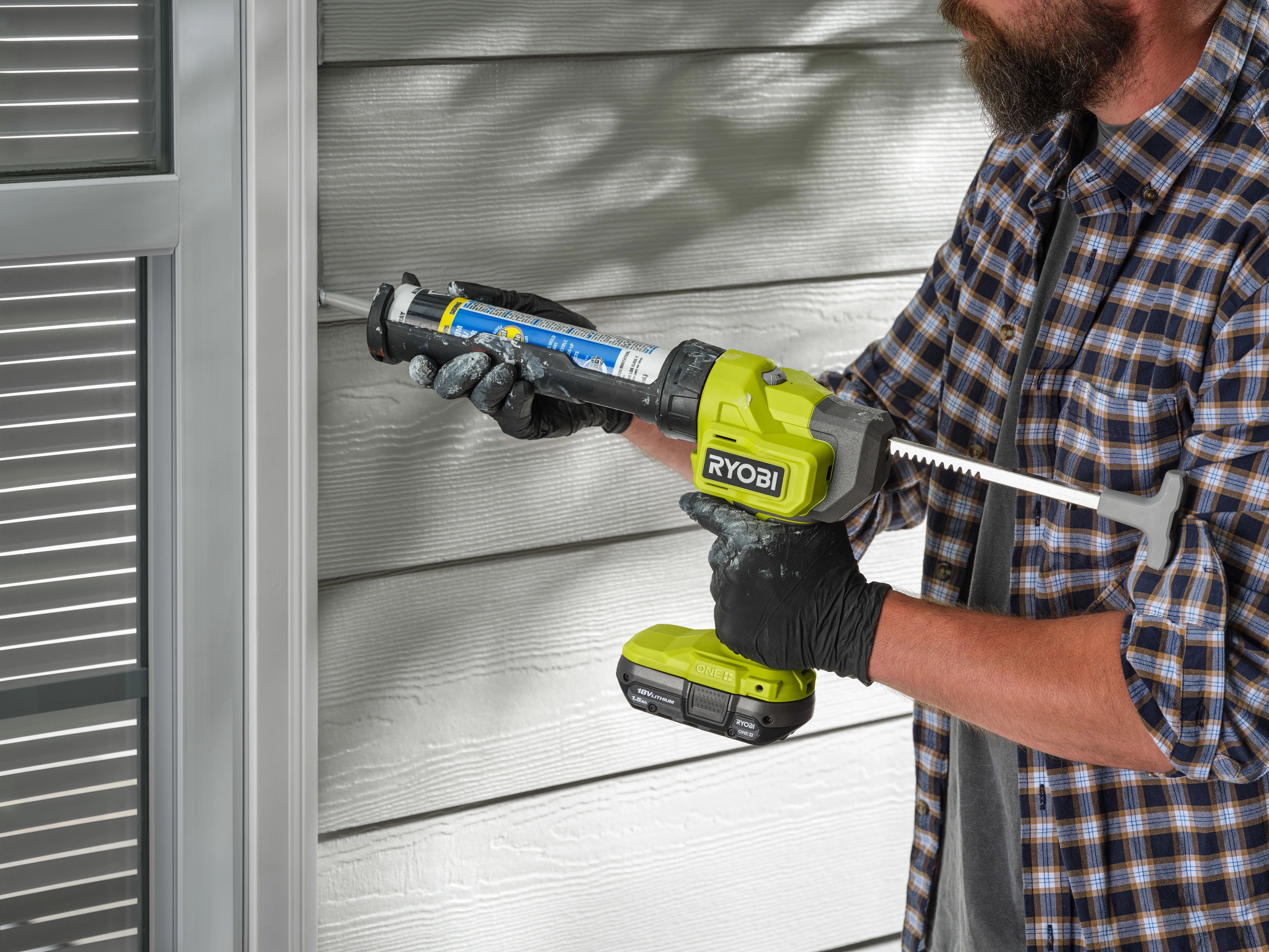 Product Features Image for 18V ONE+ 10 OZ. CAULK AND ADHESIVE GUN.