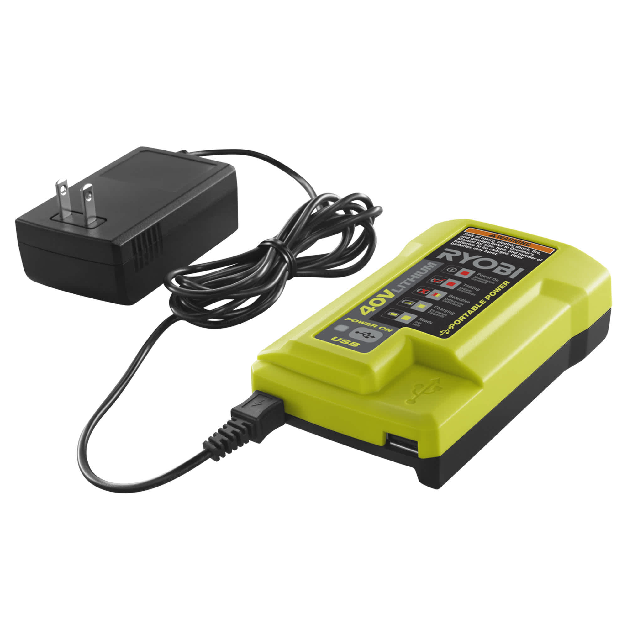 Feature Image for 40V Lithium-ion 2-In-1 Battery/USB Charger.