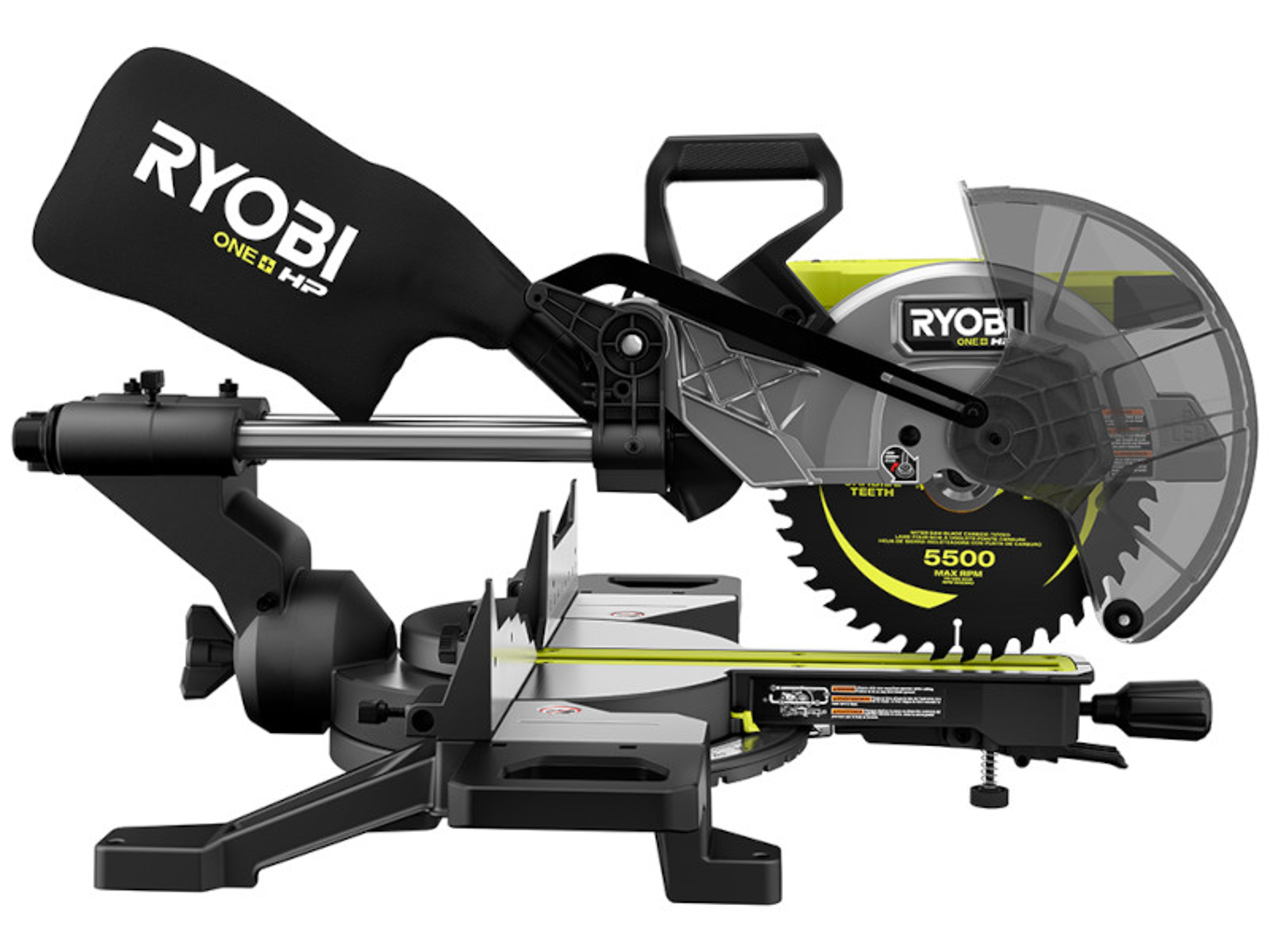Product Features Image for 18V ONE+ HP BRUSHLESS 10" SLIDING COMPOUND MITER SAW KIT.