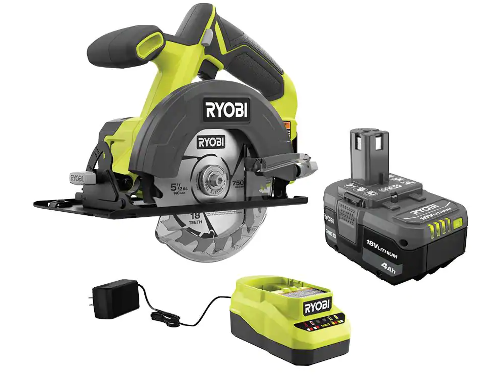 Feature Image for ONE+ 18V CORDLESS 5-1/2 IN. CIRCULAR SAW KIT WITH 4.0 AH BATTERY AND CHARGER.