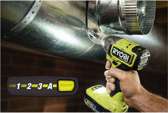 Product Features Image for 18V ONE+ HP Brushless 4-Mode 1/4" Impact Driver.