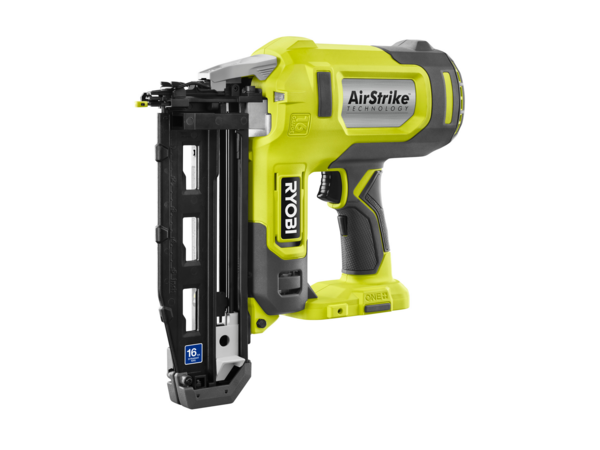 Product Features Image for 18V ONE+ AIRSTRIKE 16GA STRAIGHT FINISH NAILER.