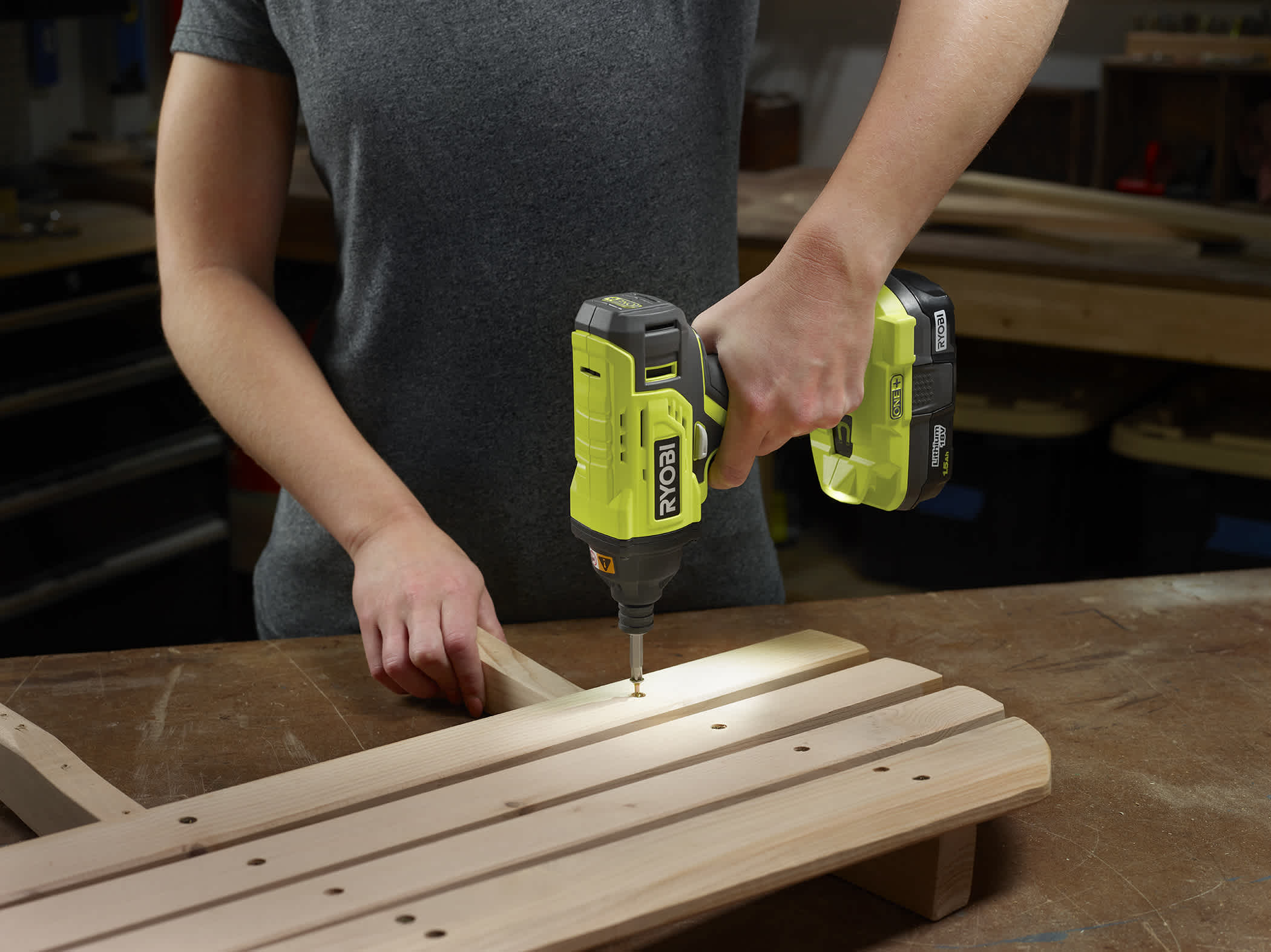 Product Features Image for 18V ONE+™ IMPACT DRIVER KIT WITH 2 BATTERIES.