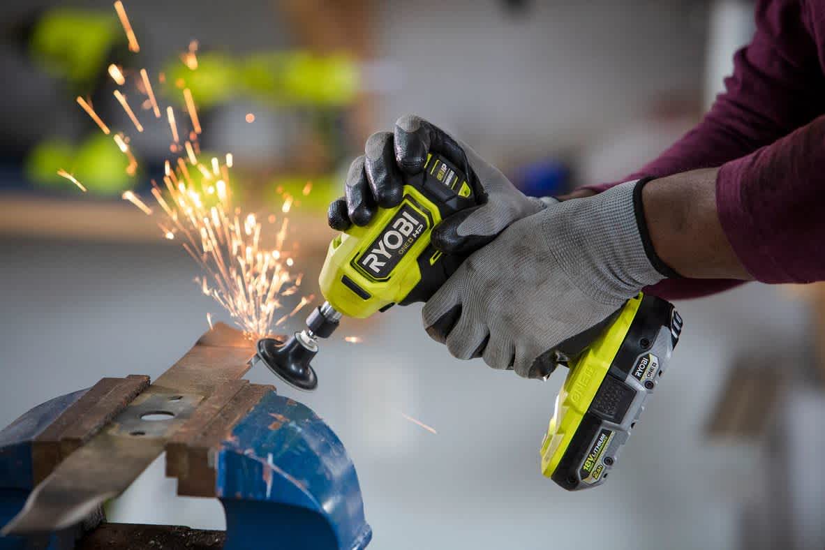 Product Features Image for 18V ONE+ HP COMPACT BRUSHLESS 1/4" RIGHT ANGLE DIE GRINDER.