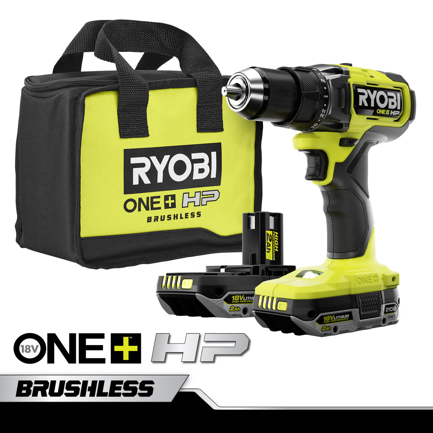Feature Image for 18V ONE+ HP Brushless 1/2" Drill/Driver Kit.