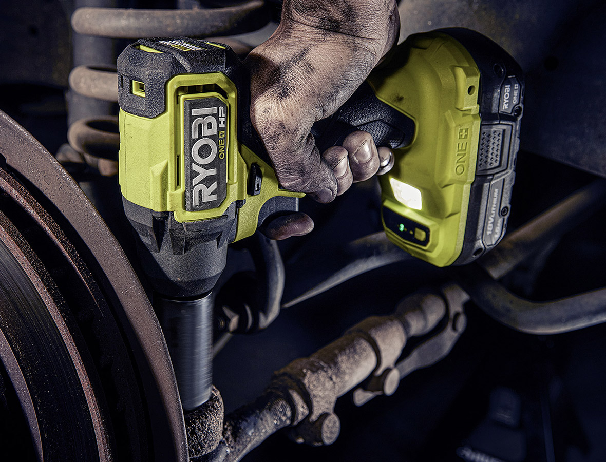 Product Features Image for 18V ONE+ HP Compact Brushless 4-Mode 3/8” Impact Wrench.