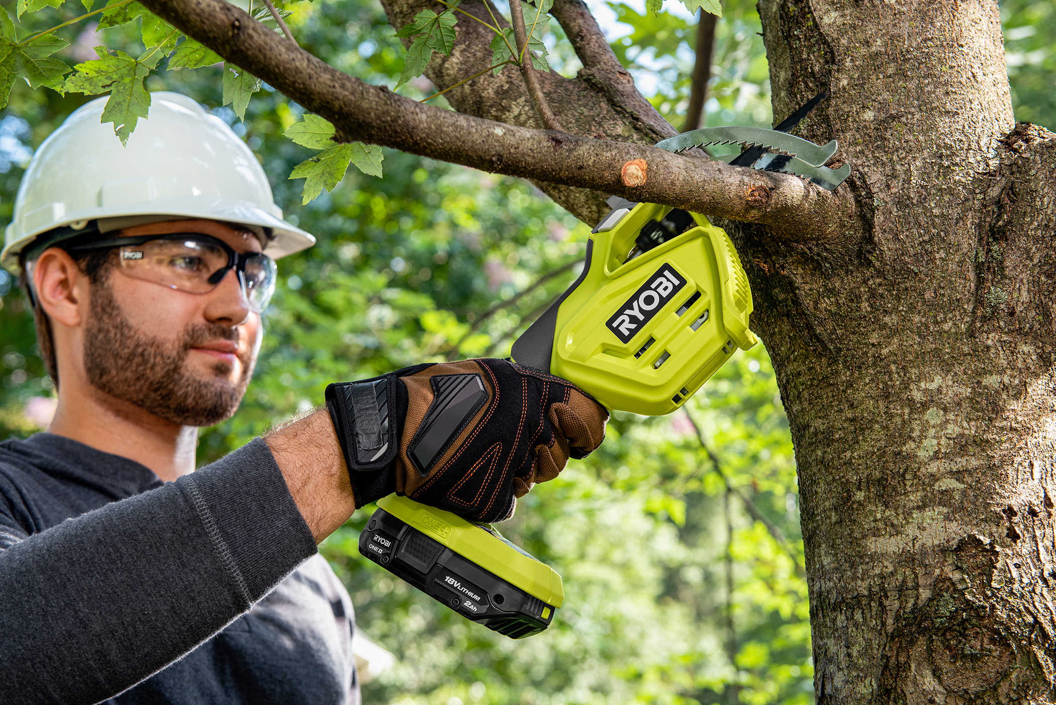 Product Features Image for 18V ONE+ ELECTRIC CORDLESS PRUNING RECIPROCATING SAW (TOOL ONLY).