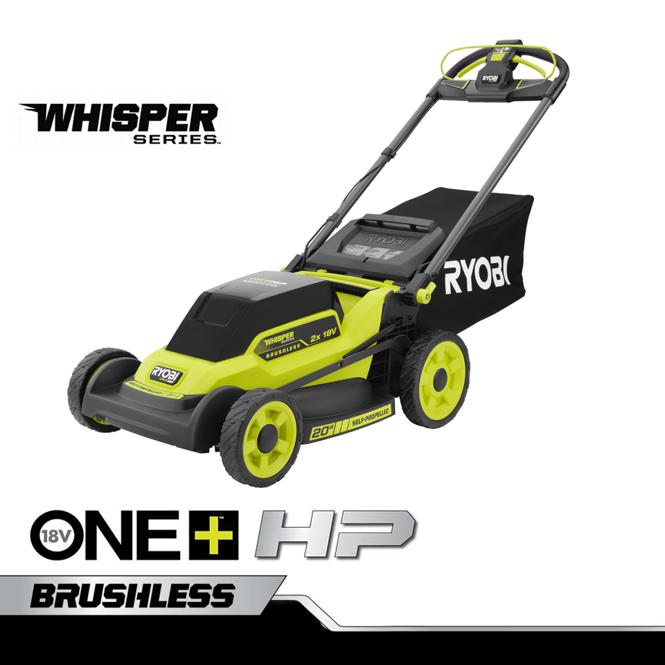 Feature Image for 18V ONE+ HP BRUSHLESS WHISPER SERIES 20" LAWN MOWER KIT.
