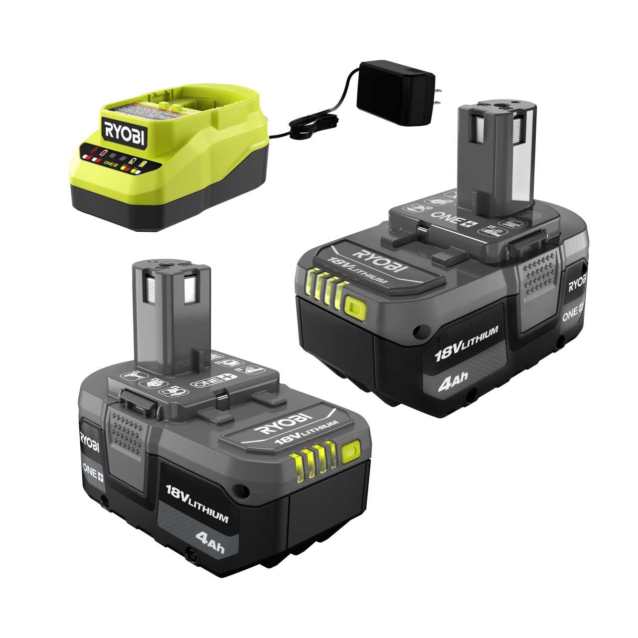 Feature Image for 18V ONE+ 2 PACK LITHIUM-ION 4.0AH BATTERIES AND CHARGER KIT.
