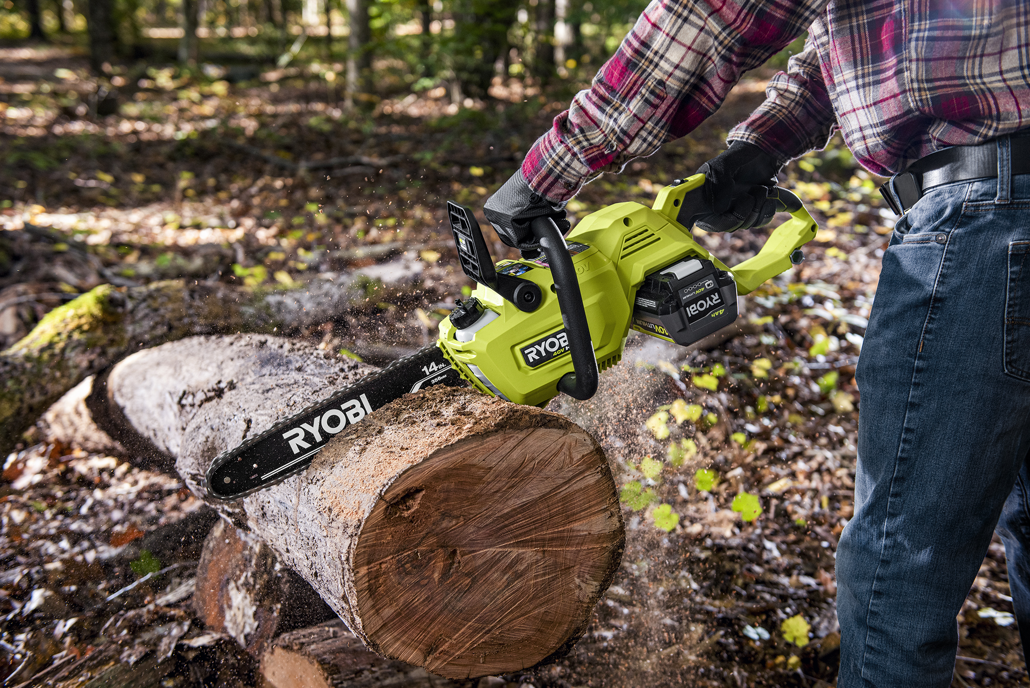 14in shop ryobi chainsaw