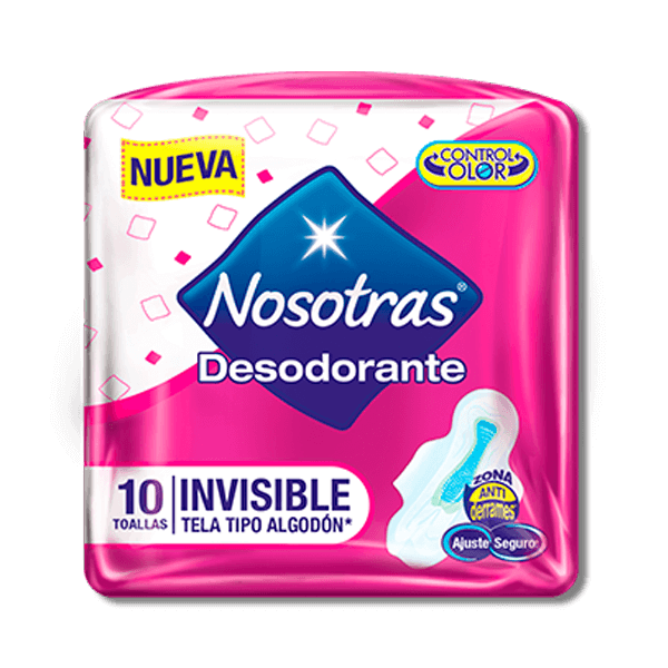 Toallas Nosotras Desodorante Invisible