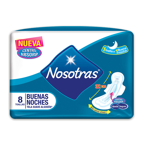 Toallas Nosotras Buenas Noches Tela Suave