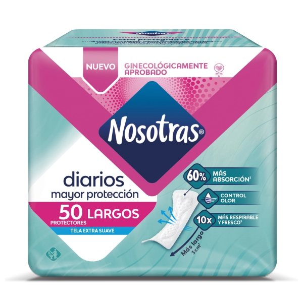 Protectores nosotras diarios largos 