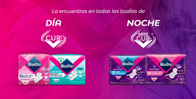 Menstruación más cómoda con la Tecnología Cur-V y Max Cur-V