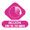 Acción en 15-20 min
