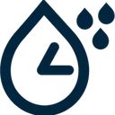Illustration of water drop demonstrating moisture time, skins feels hydrated