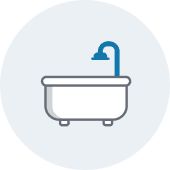 Excessive Bathing  can dry out skin icon