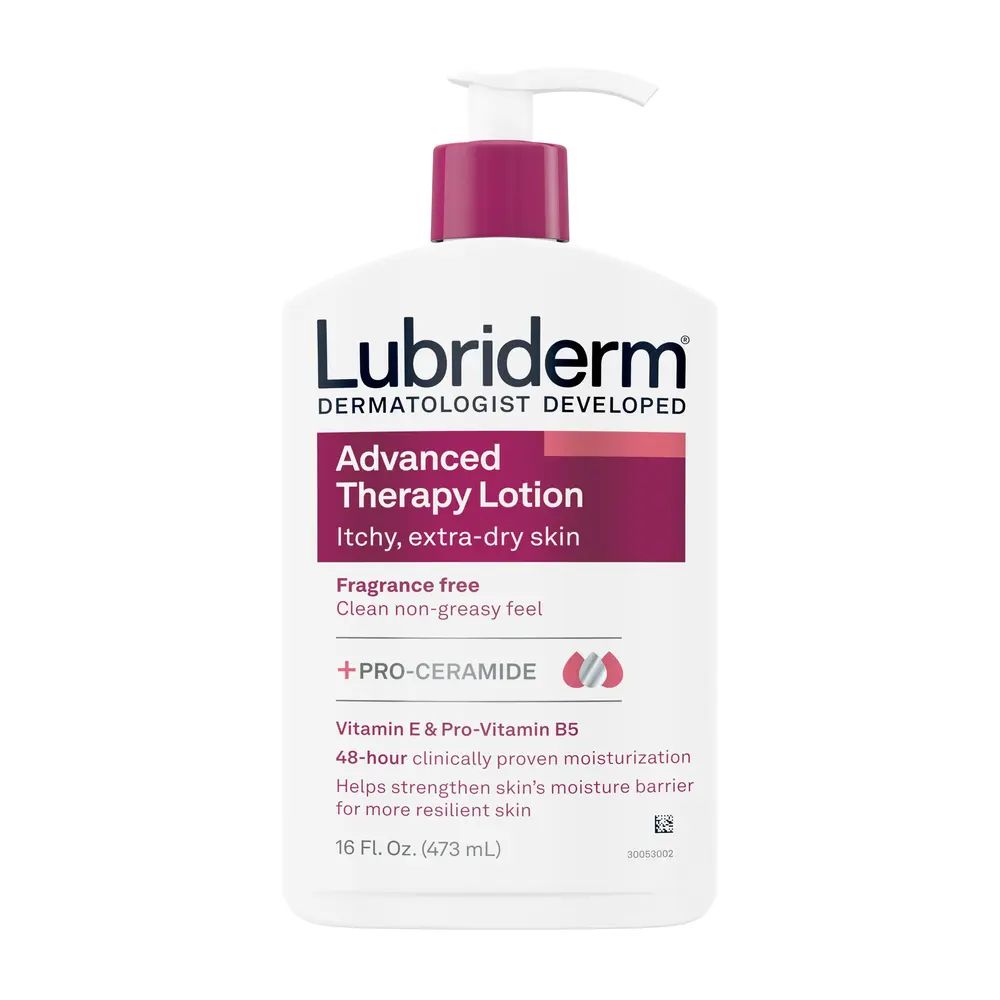 Front Pack shot of Lubriderm® Advanced Therapy Lotion Fragrance-Free 16 oz