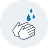 Excessive Hand-washing can dry out skin icon
