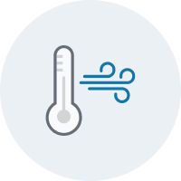 Heat can damage skin icon