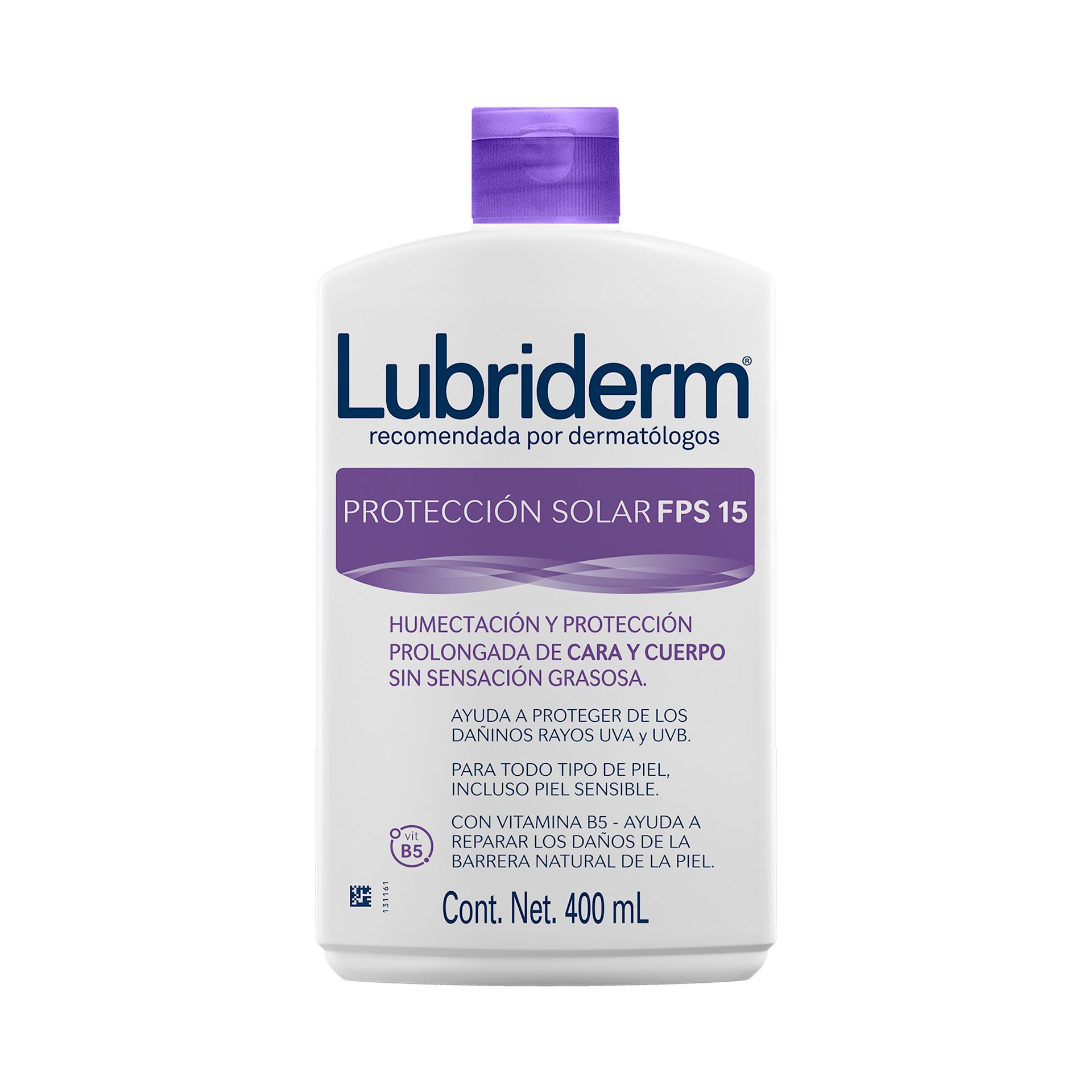 LUBRIDERM® UV-15 PROTECCIÓN SOLAR TAPA MORADA - Packshot