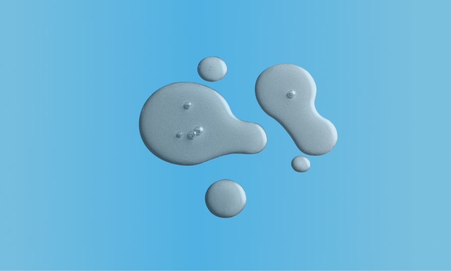 Image of Glycerin molecule, showcasing its structure and highlighting its hydrating properties that help retain moisture and improve skin texture in Lubriderm products