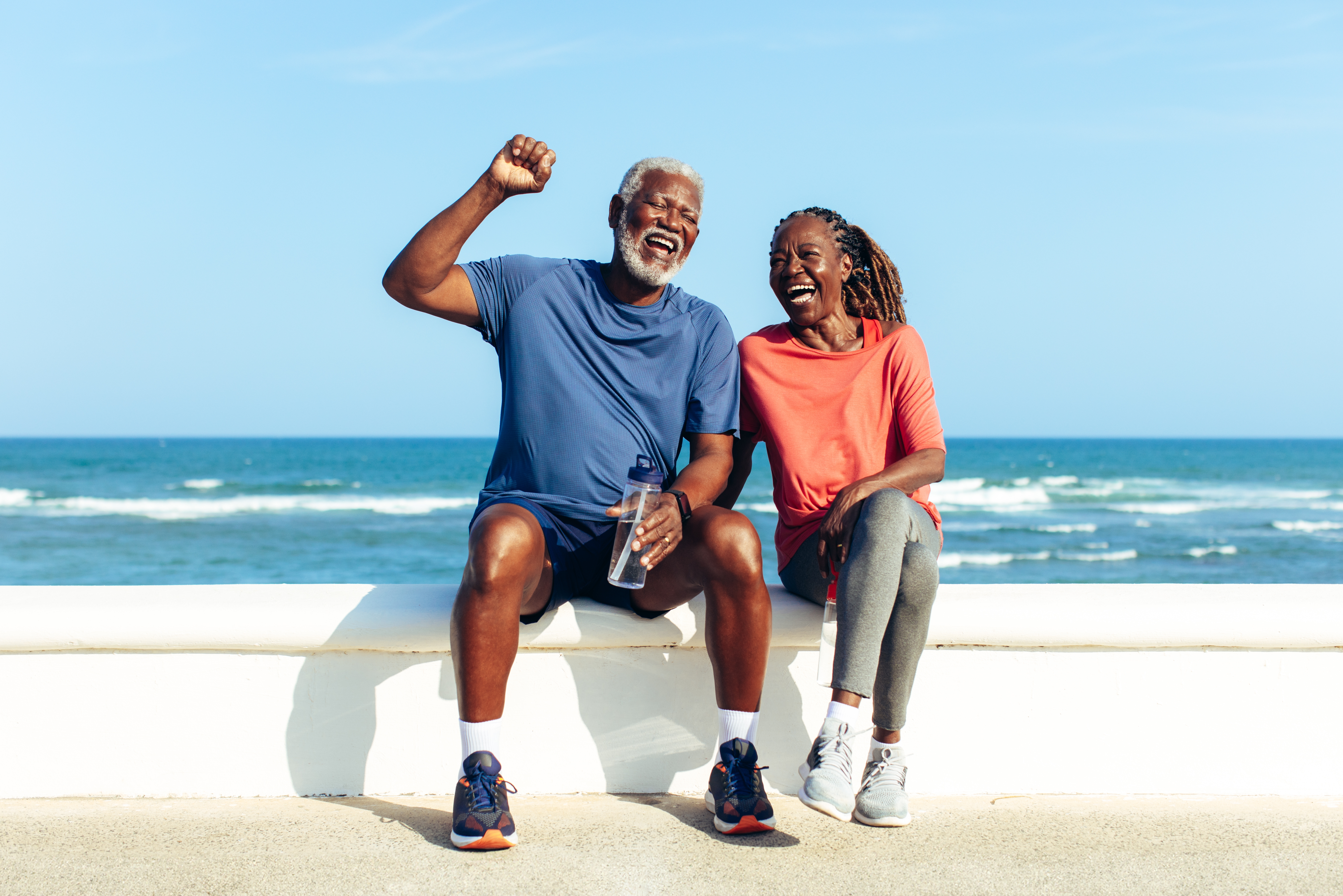 old couple by the sea