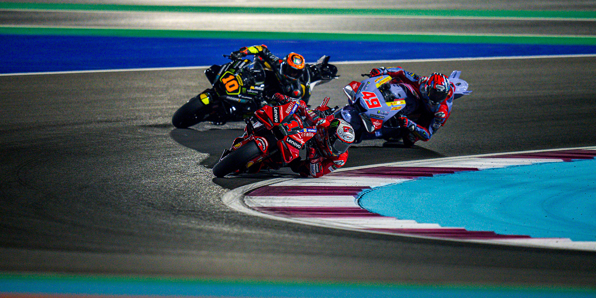 Gp Of Qatar Bagnaia Finishes Runner Up To Winner Di Giannantonio In An All Ducati And All