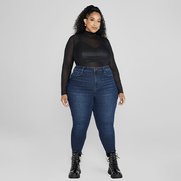 Plus size hot sale destructed jeggings